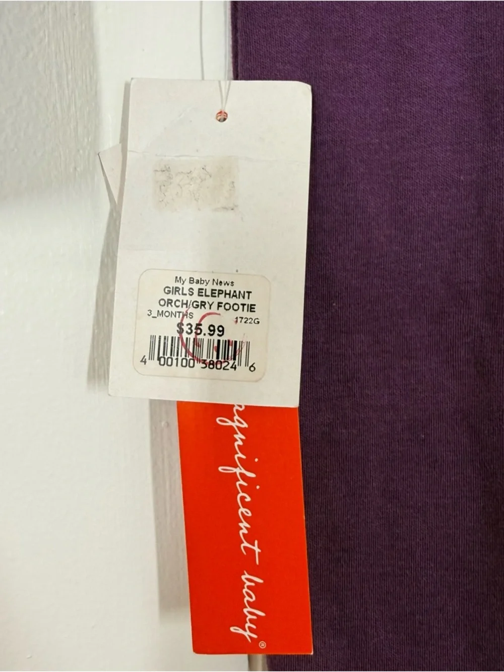 NEW Magnificent Baby Magnetic Purple Footie